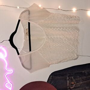 Hollister Macrame White Crop Top